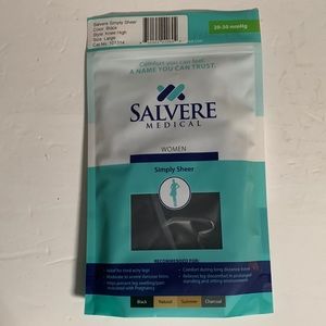 Salvere Medical Simply Sheer Black Knee High Large